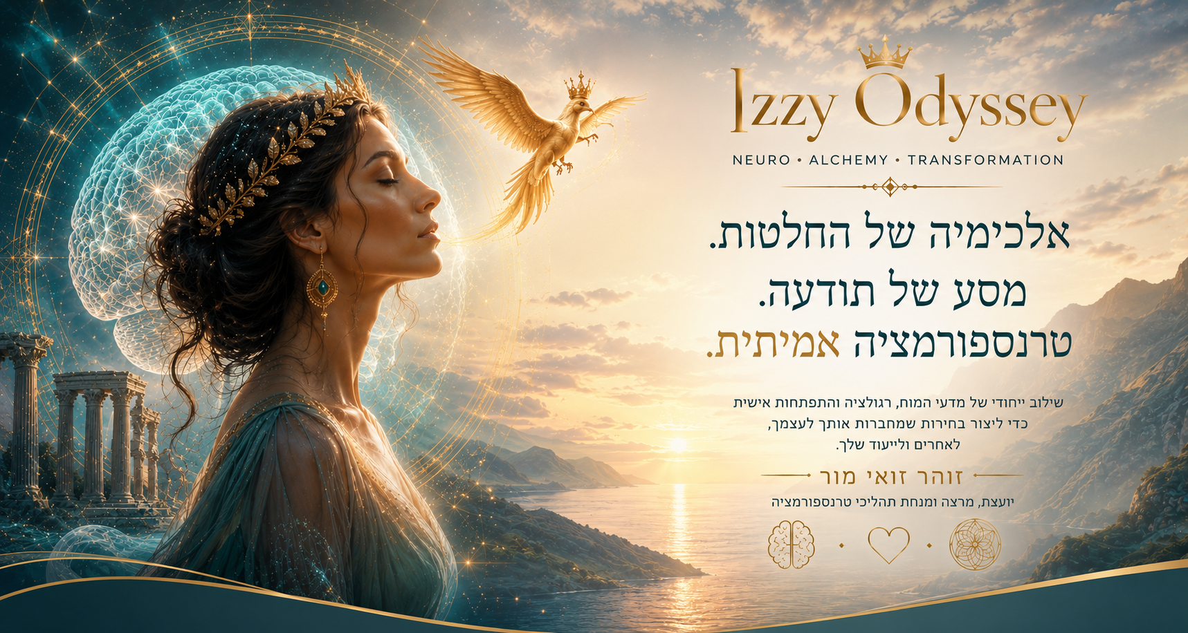 Izzy Odyssey — אלכימיה של החלטות. מסע של תודעה. טרנספורמציה אמיתית. זוהר זואי מור